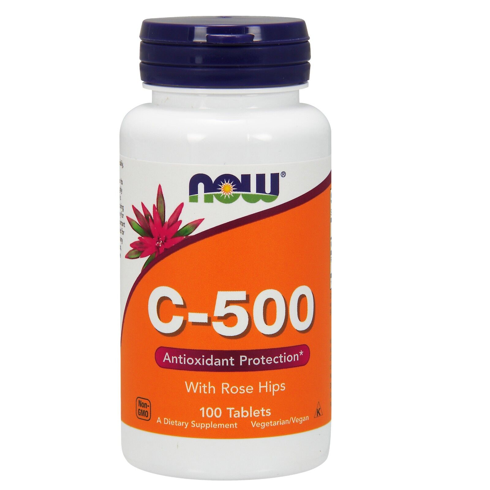 NOW Foods Vitamin C-500, 100 Tablets 24Hr Smart